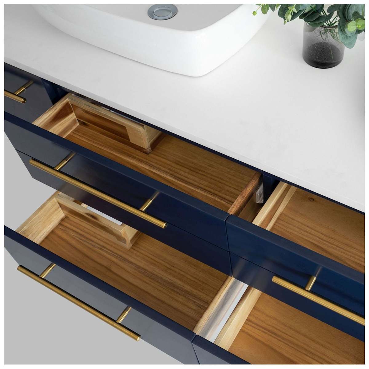 Lucera 60" Double Wall Mounted Vanity Cabinet Only - Less Vanity Top