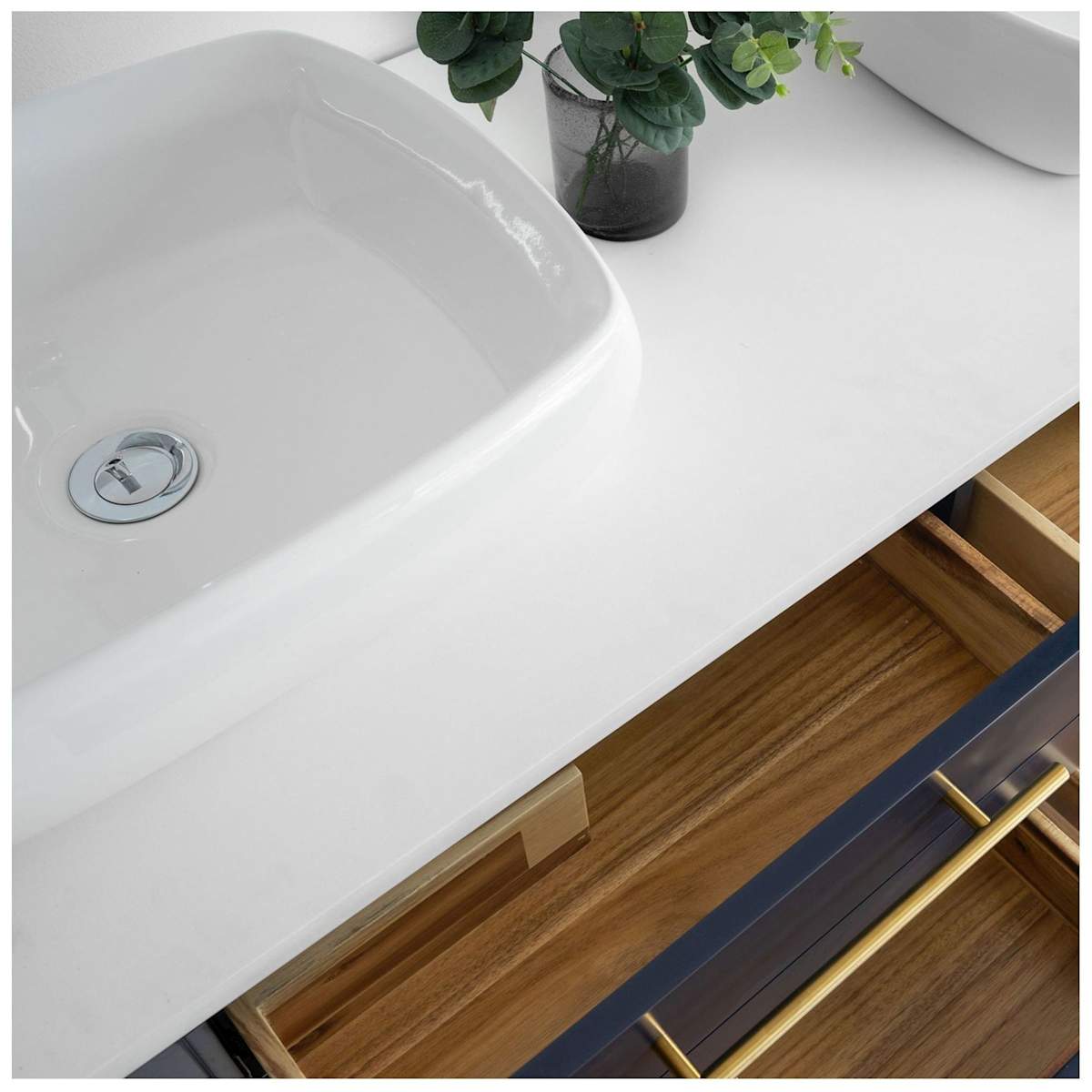 Lucera 60" Double Wall Mounted Vanity Cabinet Only - Less Vanity Top