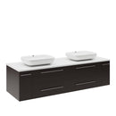 Lucera 60" Wall Mounted Double Basin Vanity Set with Cabinet and Quartz Vanity Top - image 2