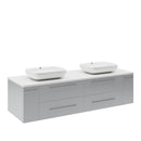 Lucera 60" Wall Mounted Double Basin Vanity Set with Cabinet and Quartz Vanity Top - image 8