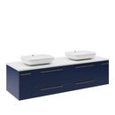 Lucera 60" Wall Mounted Double Basin Vanity Set with Cabinet and Quartz Vanity Top - image 14