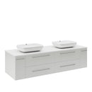 Lucera 60" Wall Mounted Double Basin Vanity Set with Cabinet and Quartz Vanity Top - image 20