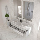 Lucera 60" Wall Mounted Double Basin Vanity Set with Cabinet and Quartz Vanity Top - image 21