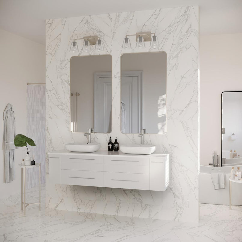 Lucera 60" Wall Mounted Double Basin Vanity Set with Cabinet and Quartz Vanity Top - image 22