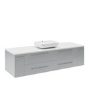 Lucera 60" Wall Mounted Single Basin Vanity Set with Wood Cabinet and Quartz Vanity Top - image 8