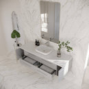 Lucera 60" Wall Mounted Single Basin Vanity Set with Wood Cabinet and Quartz Vanity Top - image 9