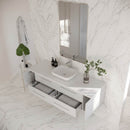 Lucera 60" Wall Mounted Single Basin Vanity Set with Wood Cabinet and Quartz Vanity Top - image 15