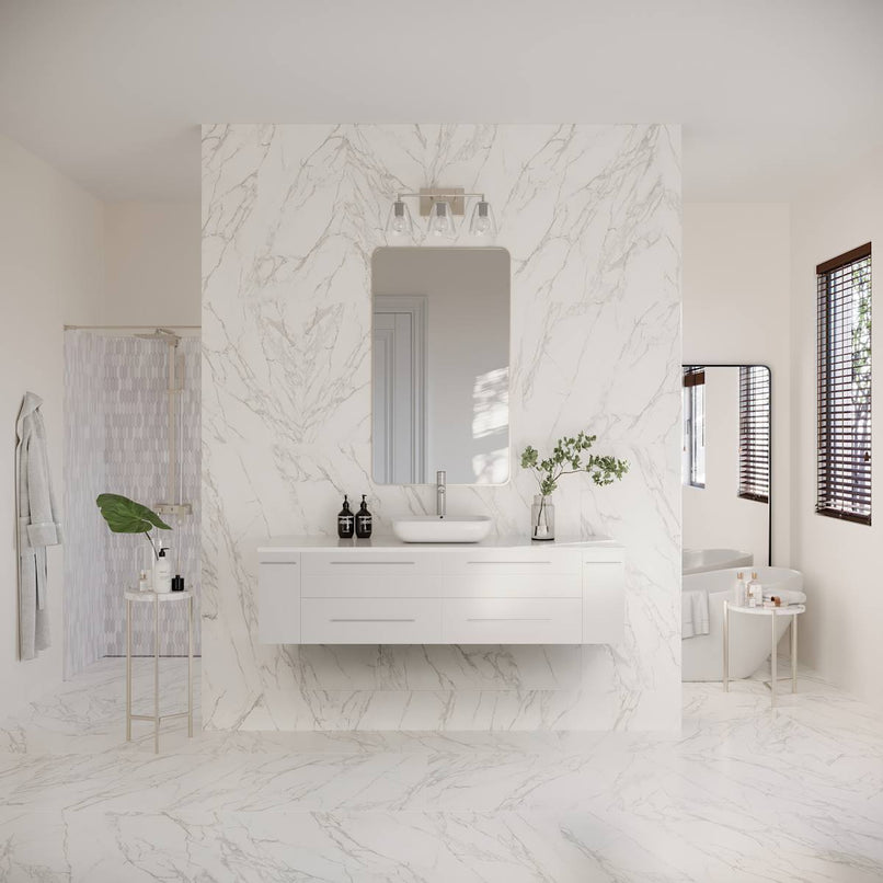 Lucera 60" Wall Mounted Single Basin Vanity Set with Wood Cabinet and Quartz Vanity Top - image 17