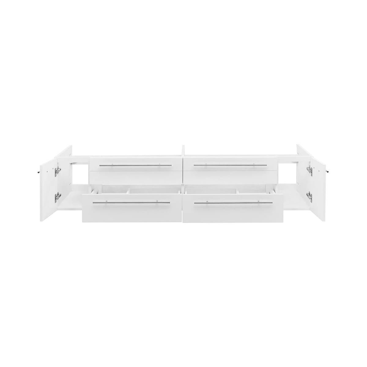 Lucera 72" Double Wall Mounted Vanity Cabinet Only - Less Vanity Top
