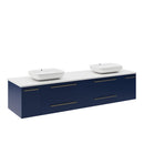Lucera 72" Wall Mounted Double Basin Vanity Set with Cabinet and Quartz Vanity Top - image 14