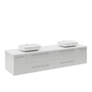 Lucera 72" Wall Mounted Double Basin Vanity Set with Cabinet and Quartz Vanity Top - image 20