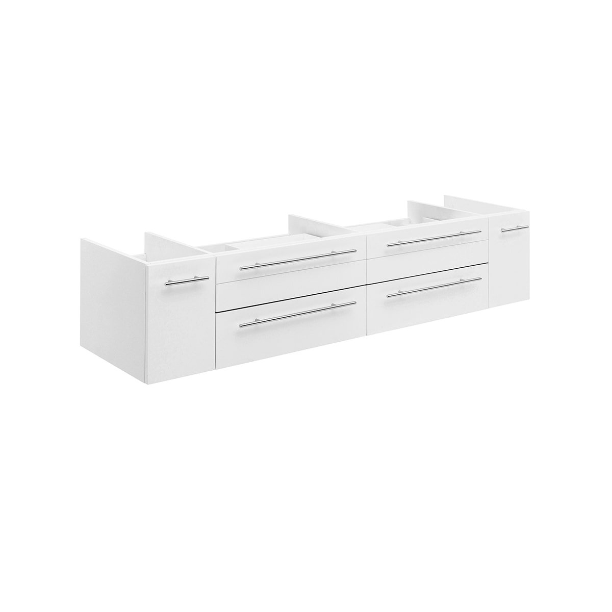 Lucera 72" Double Wall Mounted Vanity Cabinet Only - Less Vanity Top - image 1
