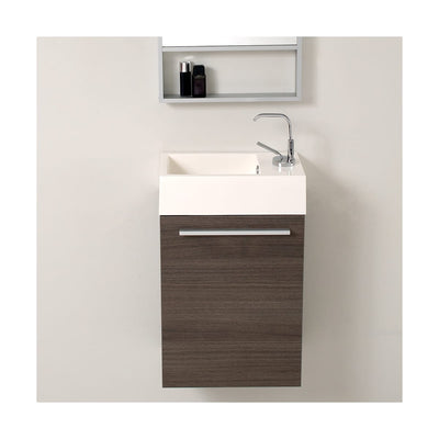 Pulito 16" Wall Mounted Single Basin Vanity Set with Cabinet and Acrylic Vanity Top - image 1