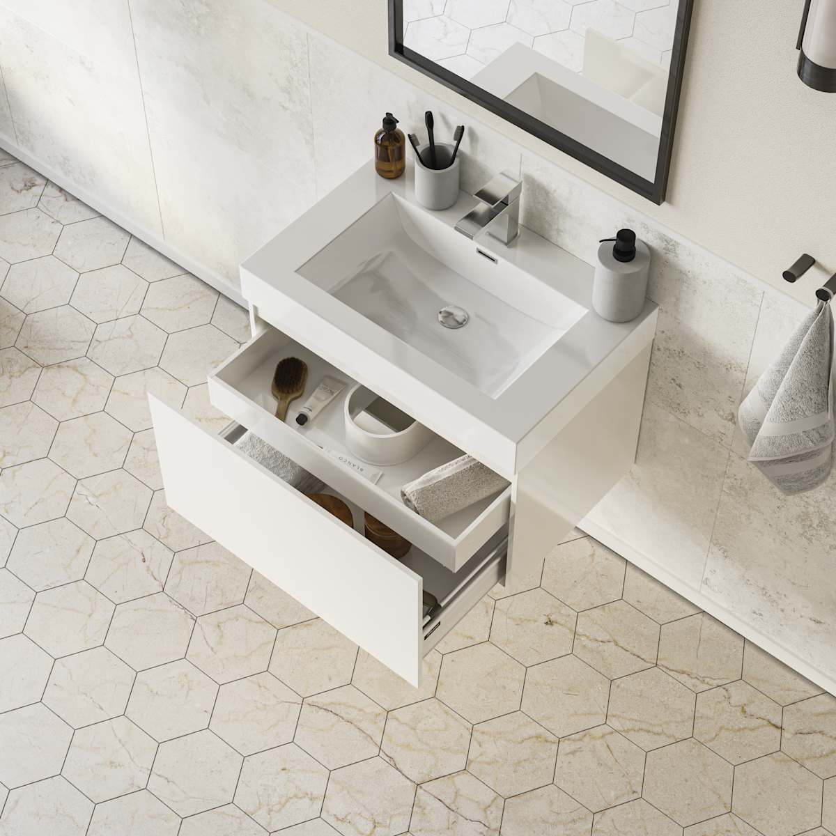 Mezzo 30" Wall Mounted Single Basin Vanity Set with Cabinet and Acrylic Vanity Top - image 15