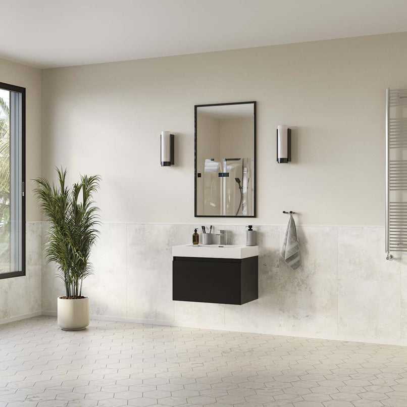 Mezzo 30" Wall Mounted Single Basin Vanity Set with Cabinet and Acrylic Vanity Top - image 4