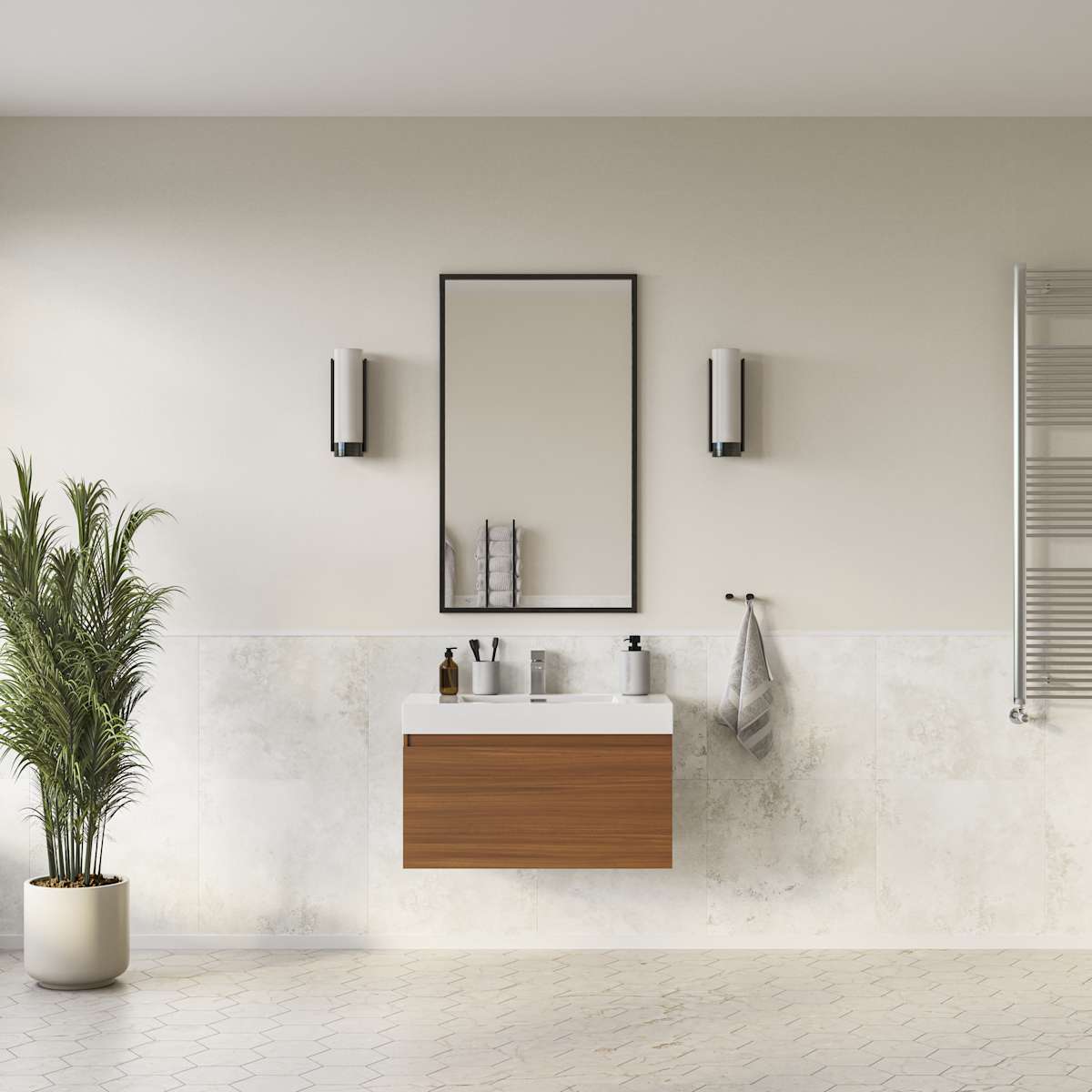 Mezzo 36" Single Wall Mounted Vanity Cabinet - Less Vanity Top - image 8