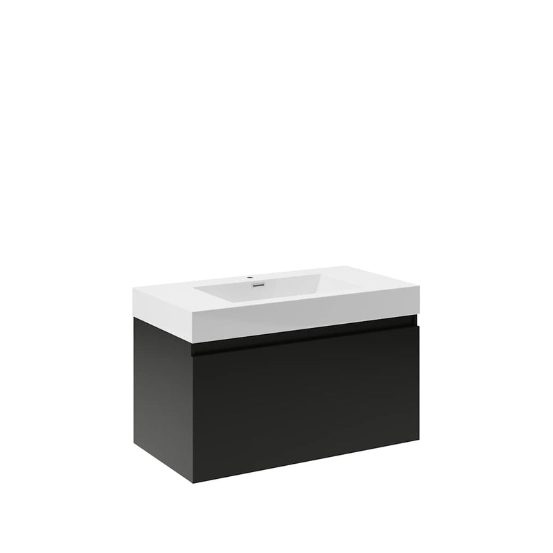 Mezzo 36" Wall Mounted Single Basin Vanity Set with Cabinet and Acrylic Vanity Top - image 2