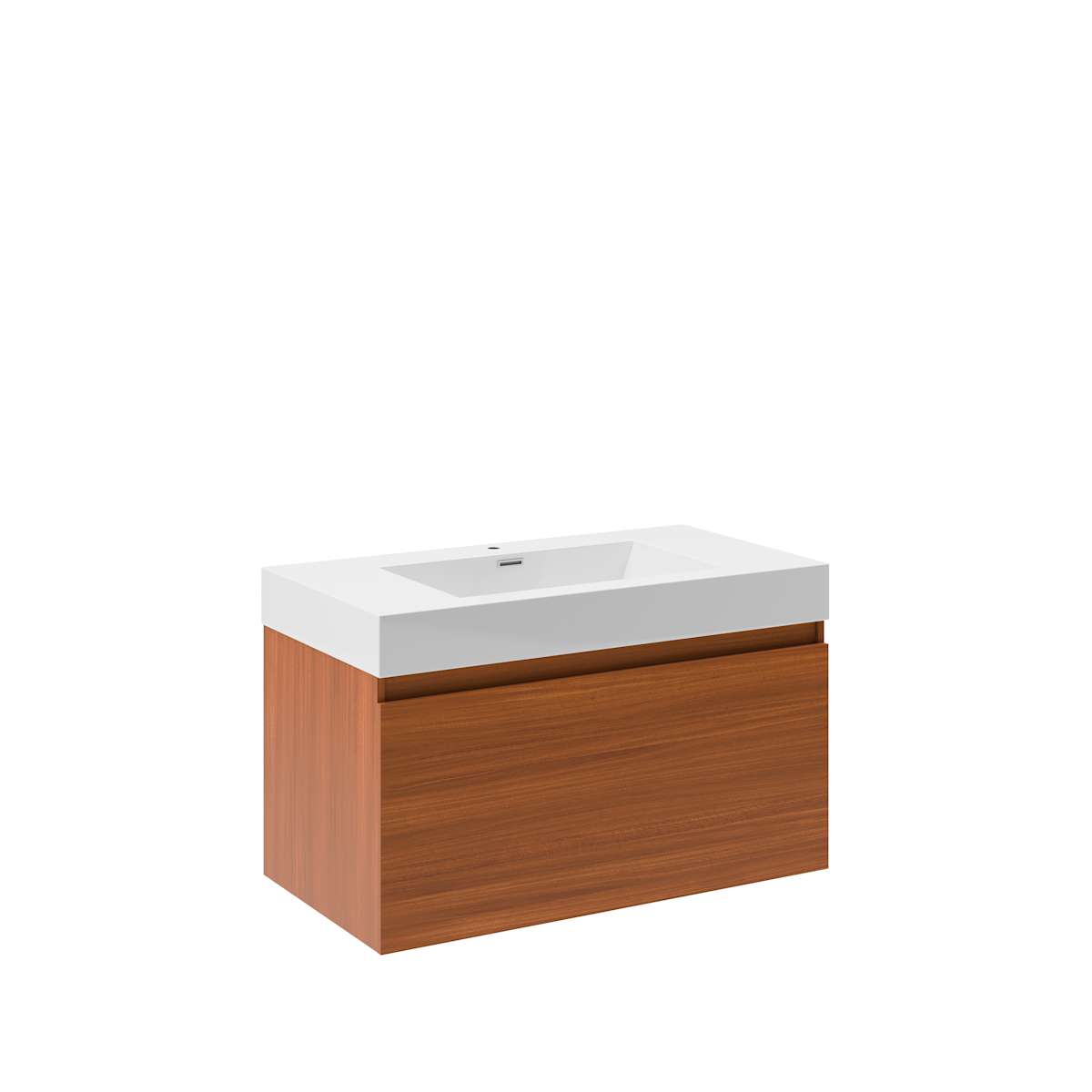 Mezzo 36" Wall Mounted Single Basin Vanity Set with Cabinet and Acrylic Vanity Top