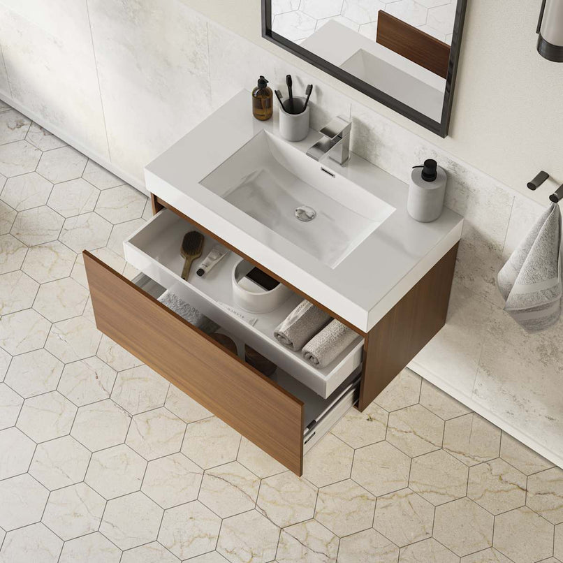 Mezzo 36" Wall Mounted Single Basin Vanity Set with Cabinet and Acrylic Vanity Top - image 11