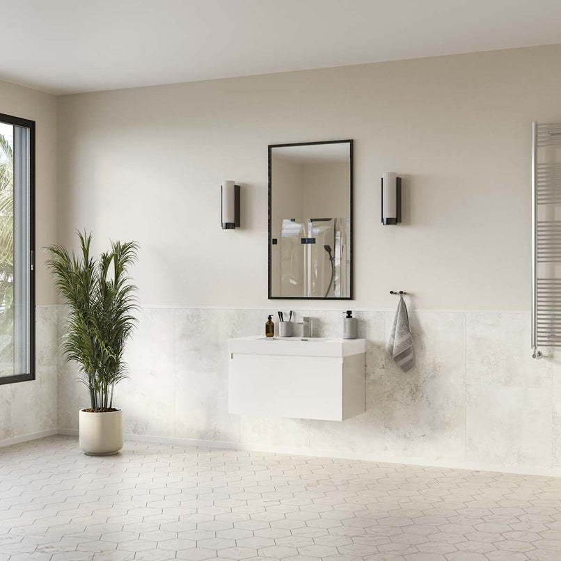 Mezzo 36" Wall Mounted Single Basin Vanity Set with Cabinet and Acrylic Vanity Top - image 16