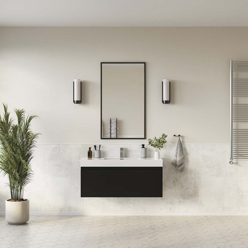 Mezzo 48" Single Wall Mounted Vanity Cabinet - Less Vanity Top - image 5