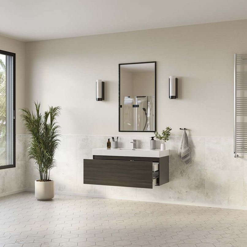 Mezzo 48" Wall Mounted Single Basin Vanity Set with Cabinet and Acrylic Vanity Top - image 13