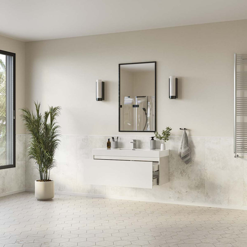 Mezzo 48" Wall Mounted Single Basin Vanity Set with Cabinet and Acrylic Vanity Top - image 21