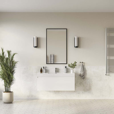 Mezzo 48" Wall Mounted Single Basin Vanity Set with Cabinet and Acrylic Vanity Top - image 1