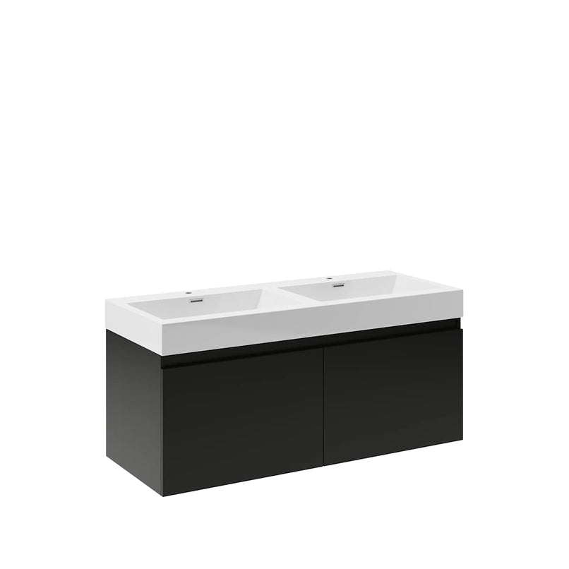 Mezzo 48" Wall Mounted Double Basin Vanity Set with Cabinet and Acrylic Vanity Top - image 2