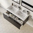 Mezzo 48" Wall Mounted Double Basin Vanity Set with Cabinet and Acrylic Vanity Top - image 3