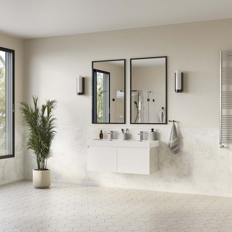 Mezzo 48" Wall Mounted Double Basin Vanity Set with Cabinet and Acrylic Vanity Top - image 12