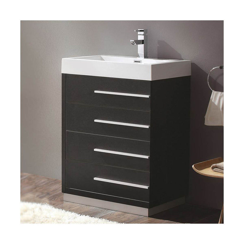 Livello 24" Free Standing Single Basin Vanity Set with Cabinet and Acrylic Vanity Top - image 2