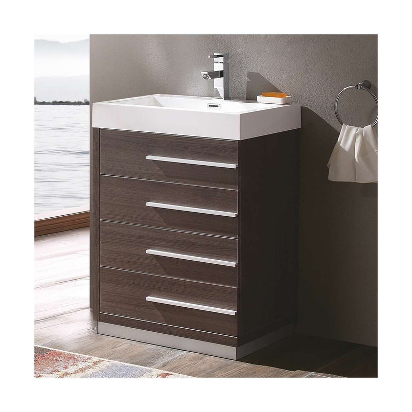 Livello 24" Free Standing Single Basin Vanity Set with Cabinet and Acrylic Vanity Top - image 3