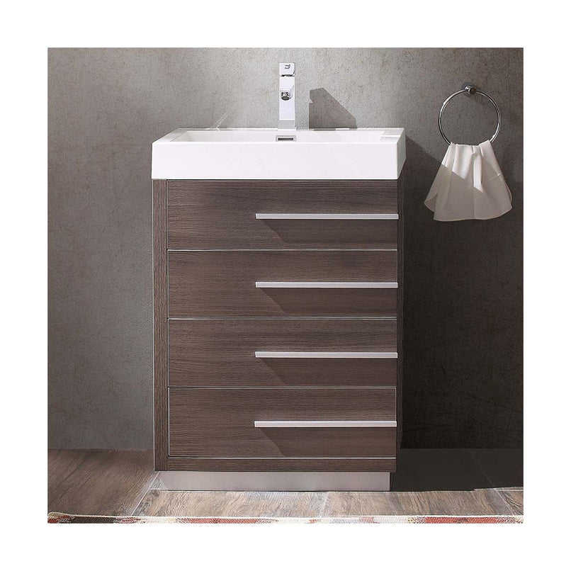 Livello 24" Free Standing Single Basin Vanity Set with Cabinet and Acrylic Vanity Top - image 8