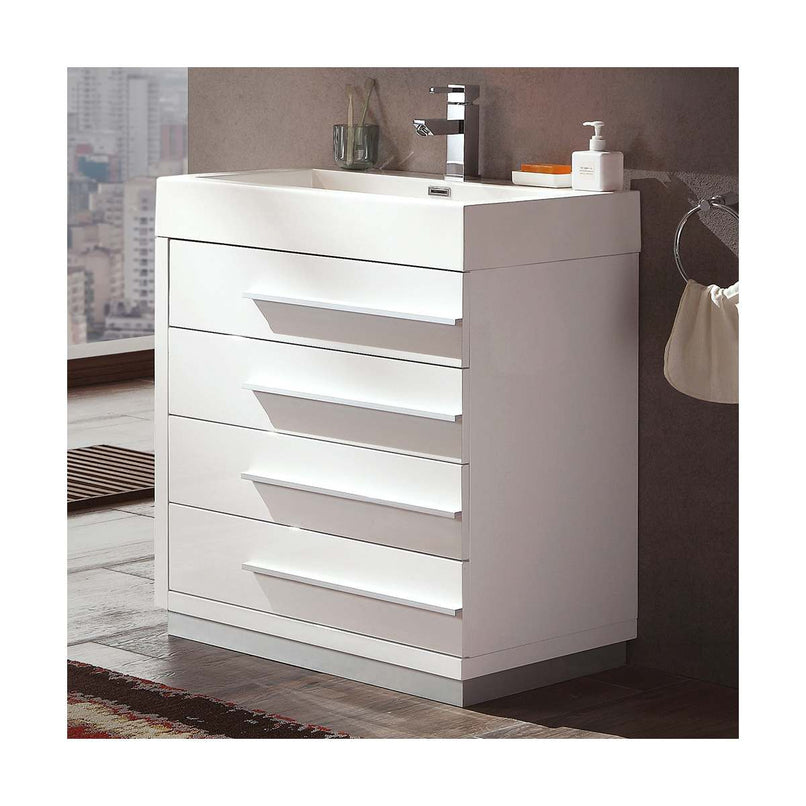 Livello 24" Free Standing Single Basin Vanity Set with Cabinet and Acrylic Vanity Top - image 6