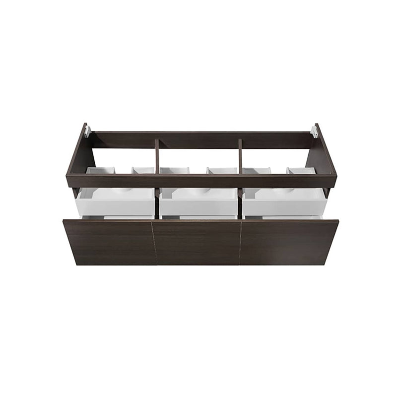 Mezzo 60" Double Wall Mounted Vanity Cabinet - Less Vanity Top - image 11