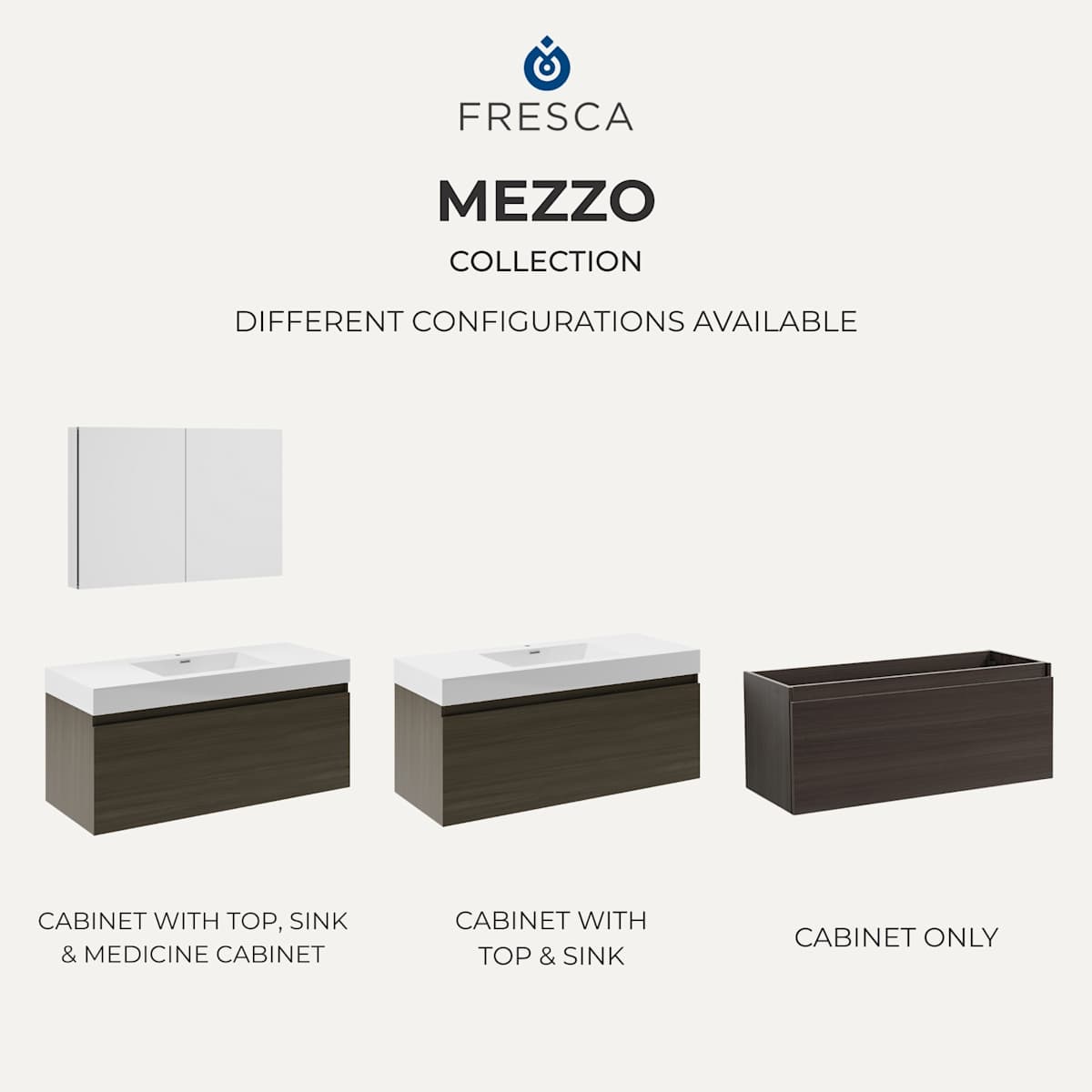 Mezzo 60" Wall Mounted Single Basin Vanity Set with Cabinet and Acrylic Vanity Top - image 8