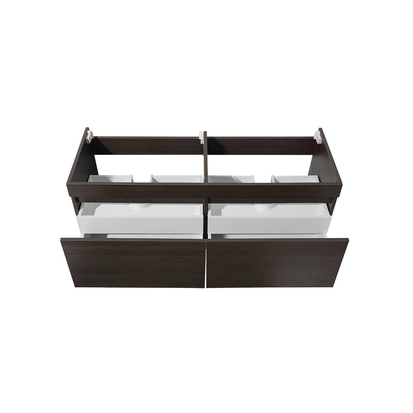 Mezzo 60" Double Wall Mounted Vanity Cabinet - Less Vanity Top - image 6