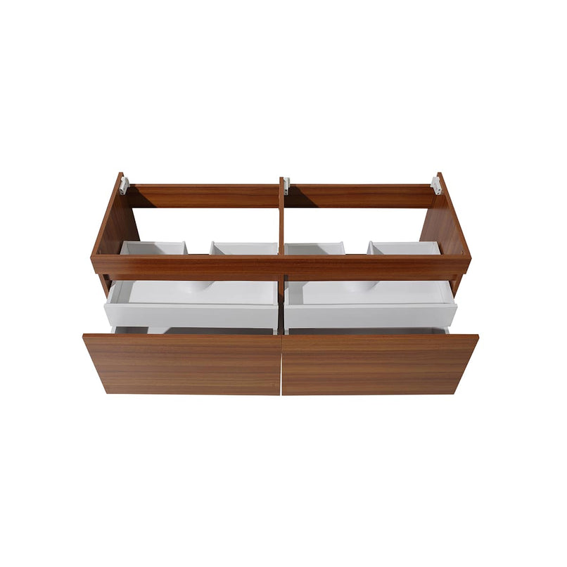 Mezzo 60" Double Wall Mounted Vanity Cabinet - Less Vanity Top - image 9