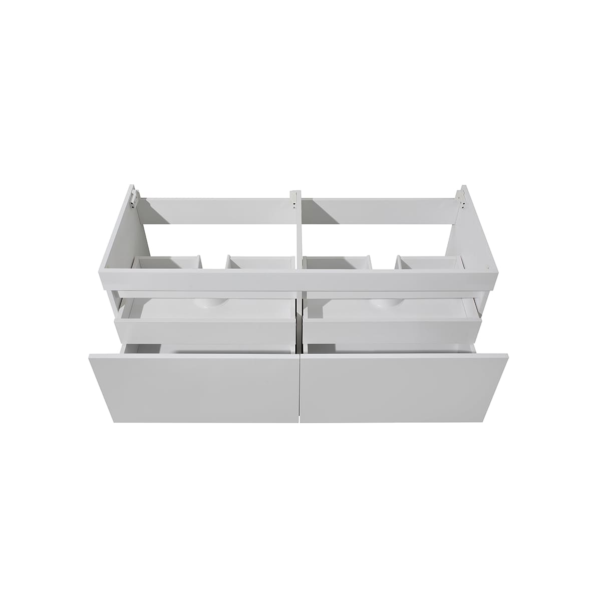 Mezzo 60" Double Wall Mounted Vanity Cabinet - Less Vanity Top