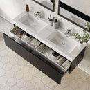 Mezzo 60" Wall Mounted Double Basin Vanity Set with Cabinet and Acrylic Vanity Top - image 3
