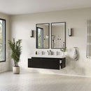 Mezzo 60" Wall Mounted Double Basin Vanity Set with Cabinet and Acrylic Vanity Top - image 4