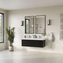 Mezzo 60" Wall Mounted Double Basin Vanity Set with Cabinet and Acrylic Vanity Top - image 5