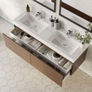 Mezzo 60" Wall Mounted Double Basin Vanity Set with Cabinet and Acrylic Vanity Top - image 11