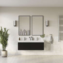Mezzo 60" Wall Mounted Double Basin Vanity Set with Cabinet and Acrylic Vanity Top - image 1