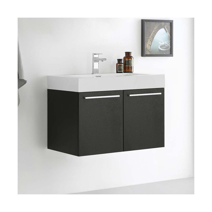 Vista 29" Wall Mounted Single Basin Vanity Set with Cabinet and Stone Vanity Top - image 2