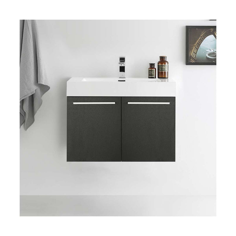 Vista 29" Wall Mounted Single Basin Vanity Set with Cabinet and Stone Vanity Top - image 3
