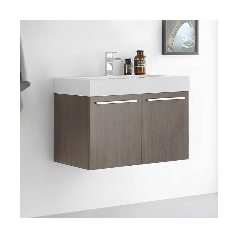 Vista 29" Wall Mounted Single Basin Vanity Set with Cabinet and Stone Vanity Top - image 6