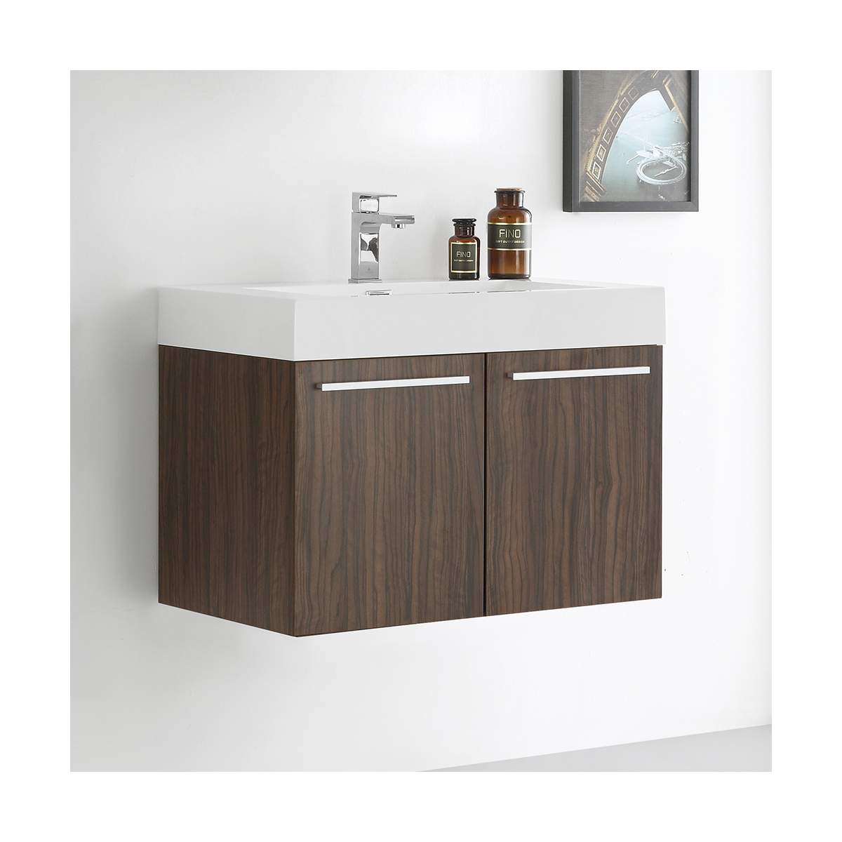 Vista 29" Wall Mounted Single Basin Vanity Set with Cabinet and Stone Vanity Top