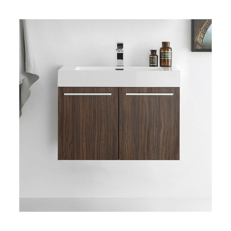 Vista 29" Wall Mounted Single Basin Vanity Set with Cabinet and Stone Vanity Top - image 11